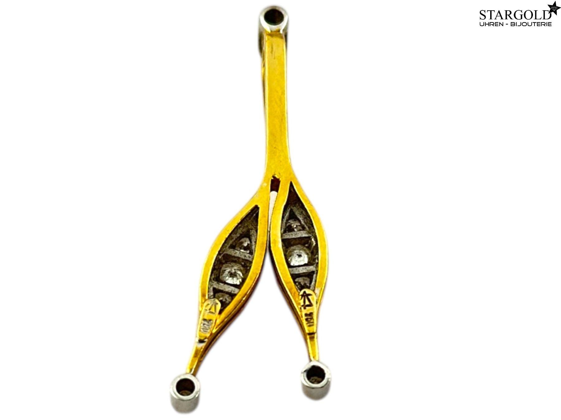 Anhänger aus 18K Gelbgold 750 mit Diamanten - 490 CHF Zürich
