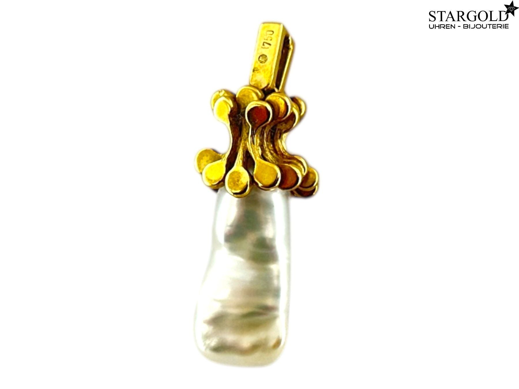 Anhänger 18K Gelbgold 750 mit Diamanten & Perle - 690 CHF Zürich