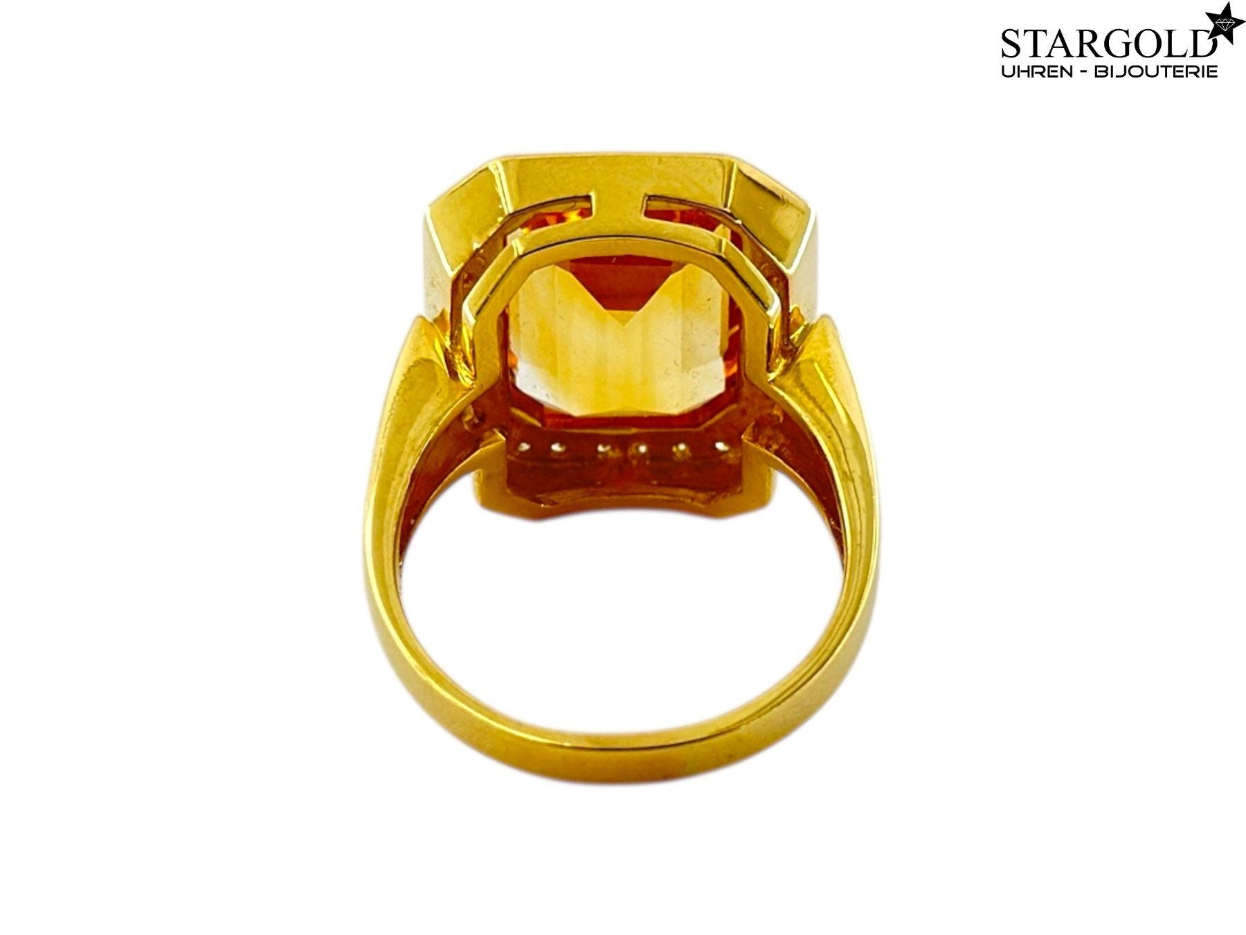 Ring 18K Gelbgold 750 mit Citrin & Diamanten - 2190 CHF Zürich