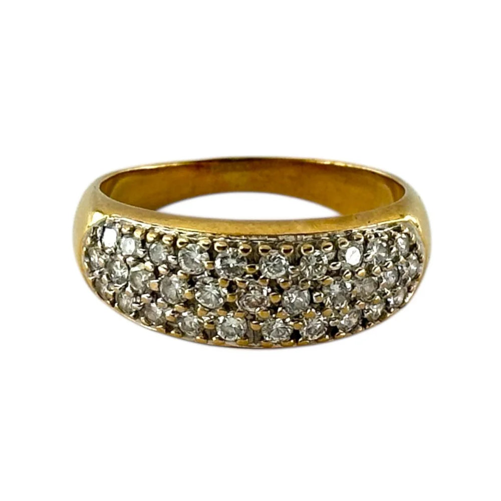 18K Goldring mit Diamanten