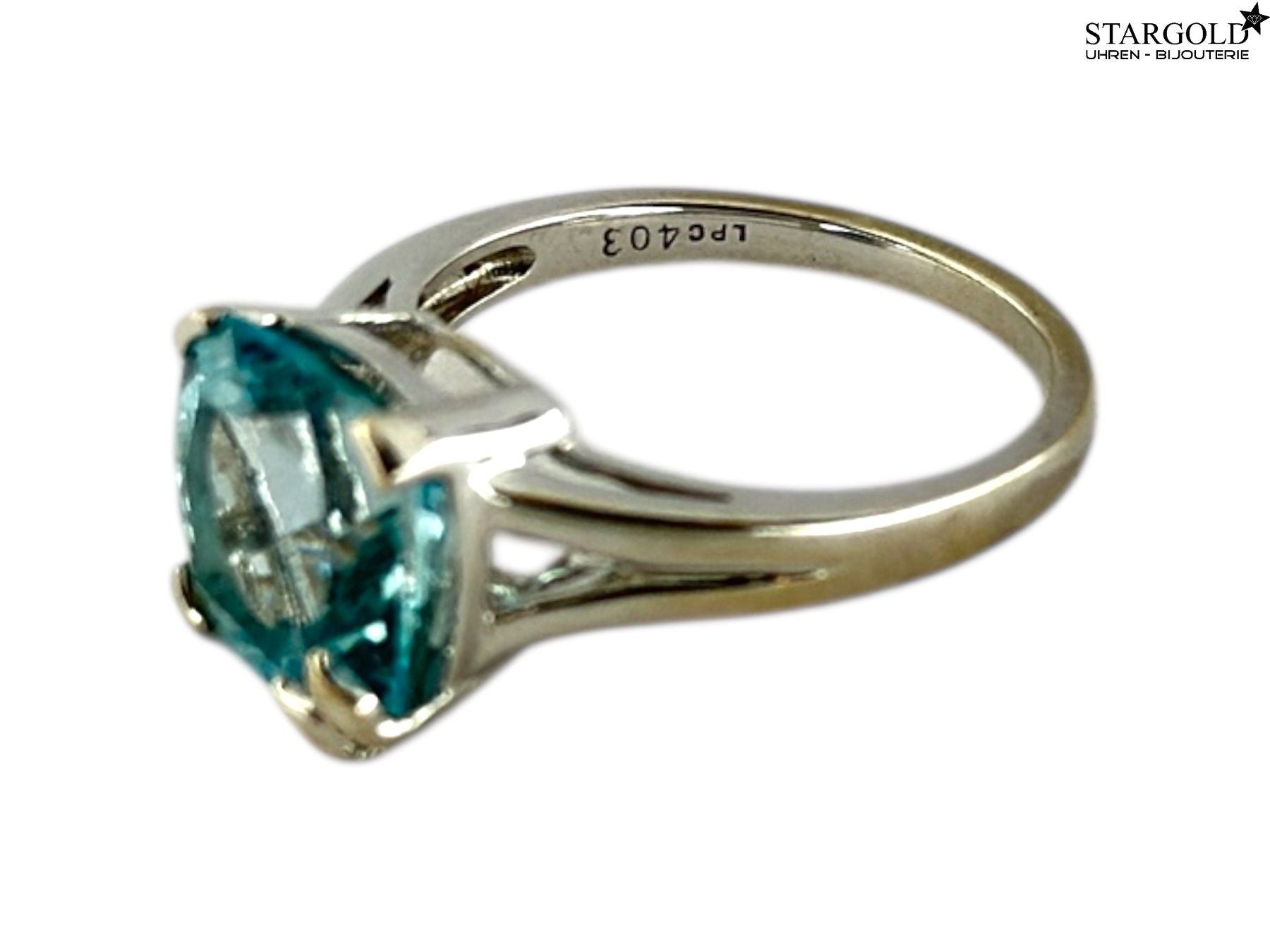 18K Weissgold Ring mit Blautopas - 790 CHF Zürich