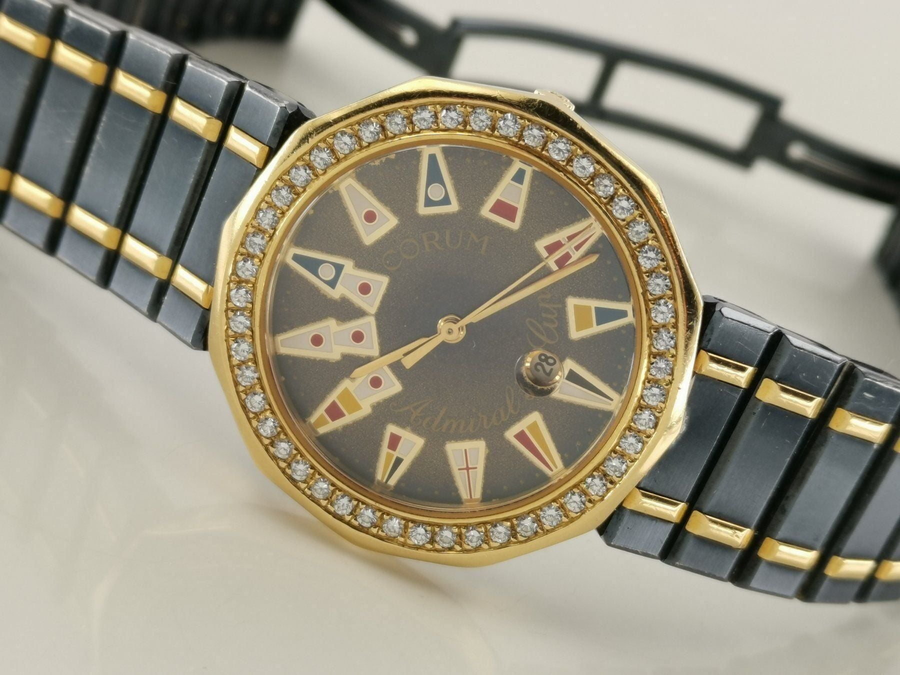 Corum Admiral’s Cup Stahl/Gold Diamanten