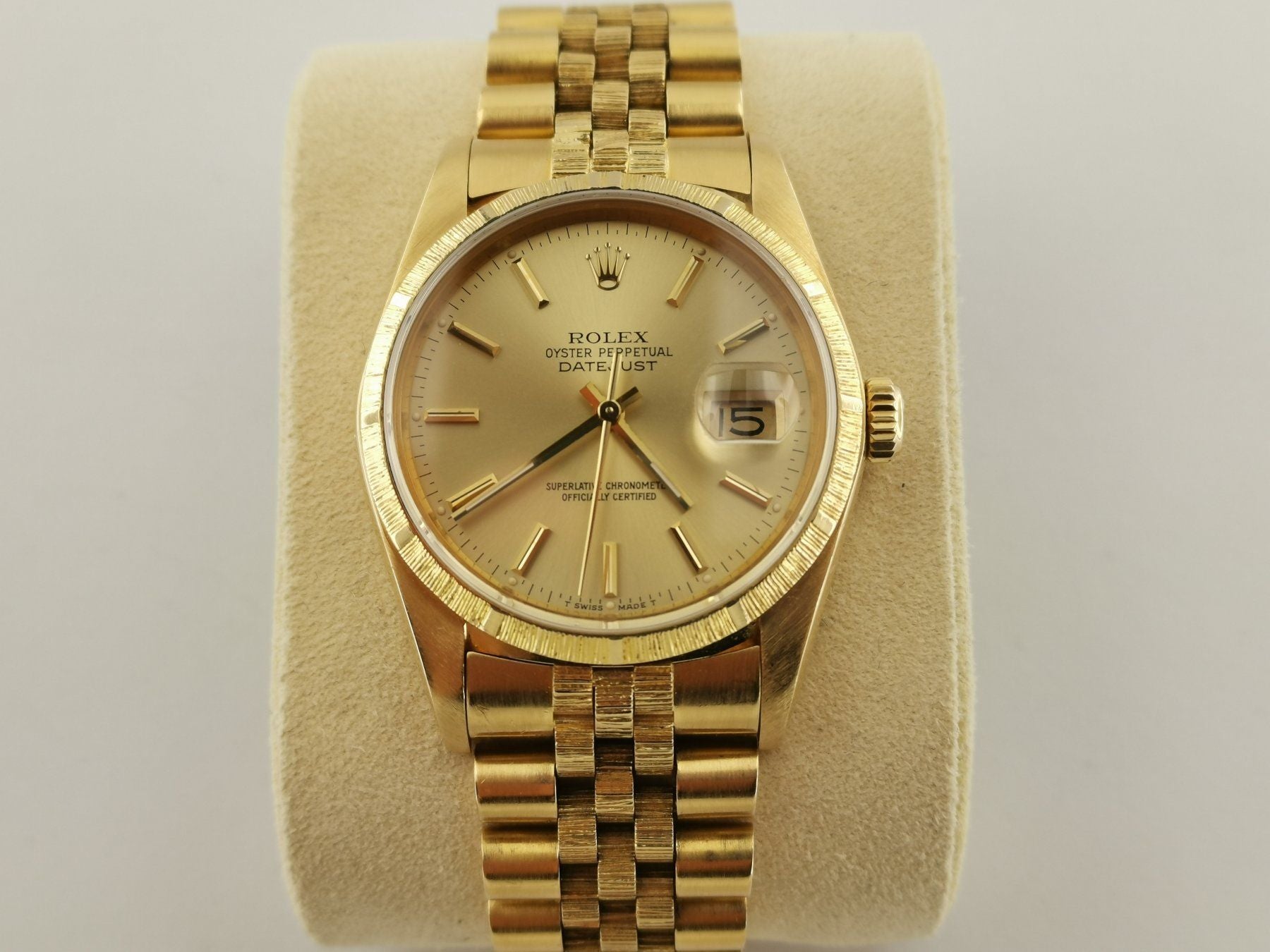 Rolex Datejust 36 Gold - 16078, Rare Bark Finish
