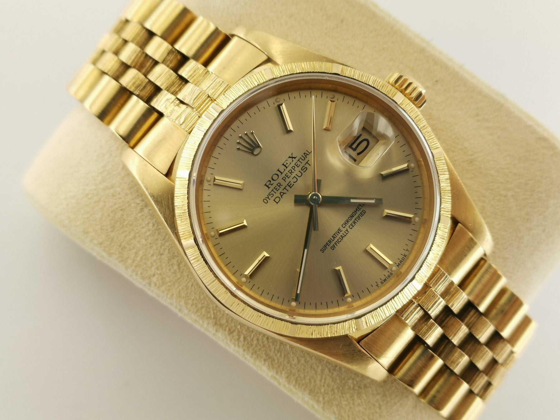Rolex Datejust 36 Gold - 16078, Rare Bark Finish