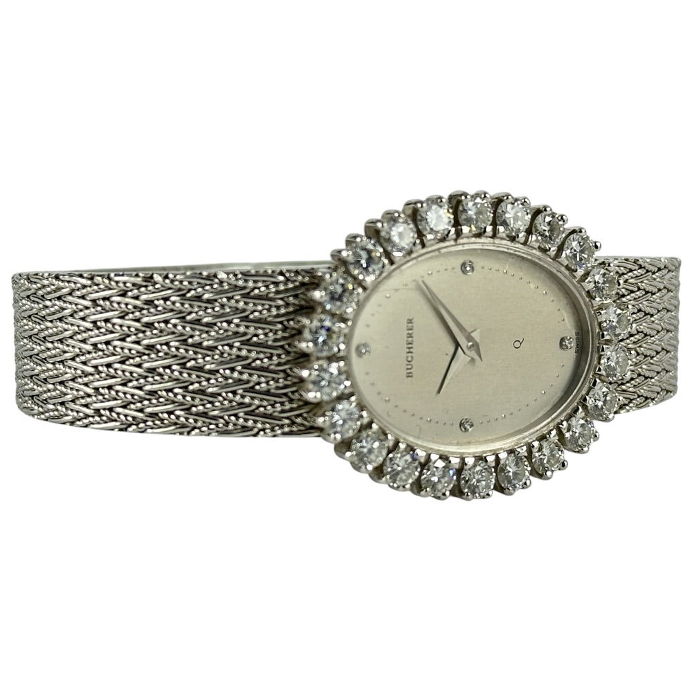 Bucherer Armbanduhr aus 18K Weissgold mit Diamanten