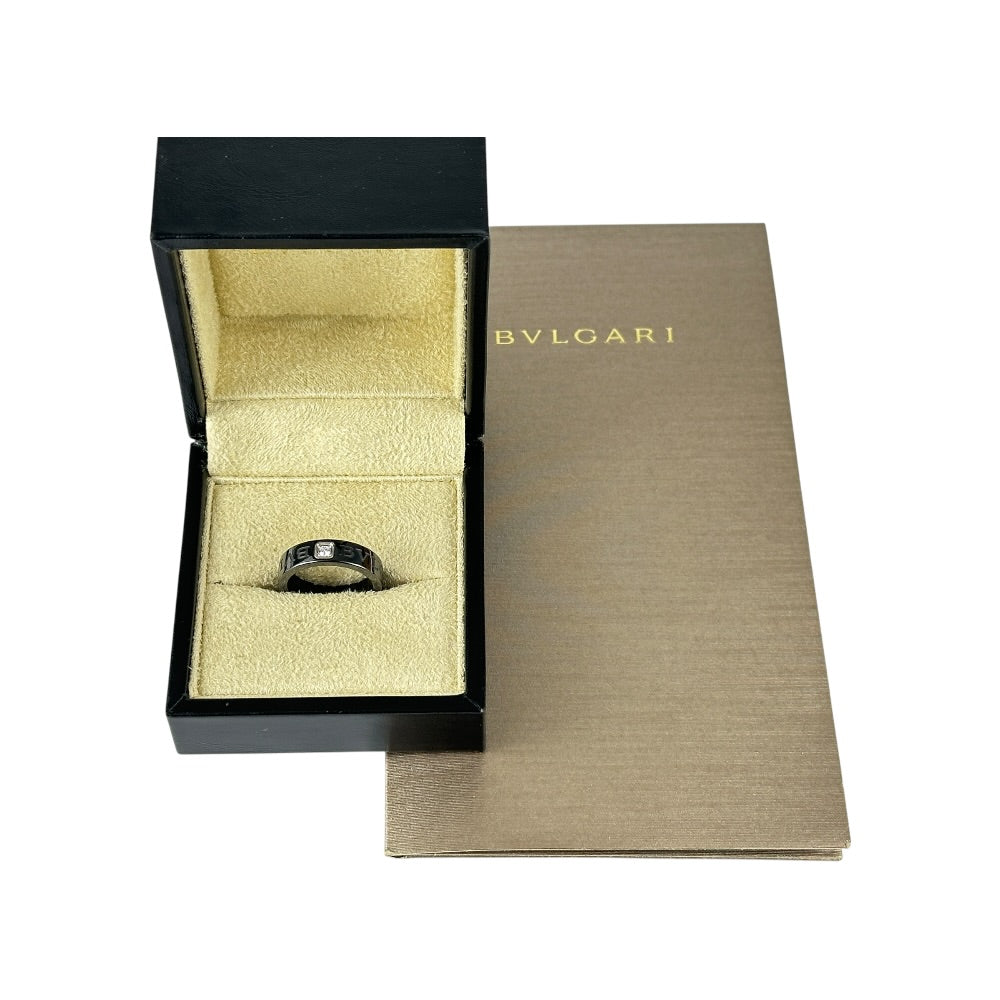 Bvlgari Double Logo 1P Diamantring Schwarz