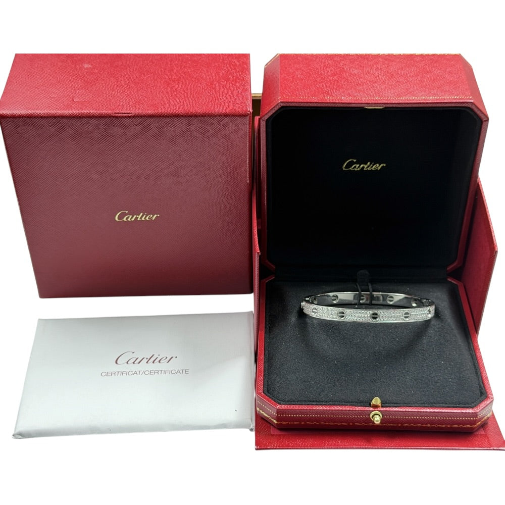 Cartier LOVE bracelet, classic model, paved, ceramic