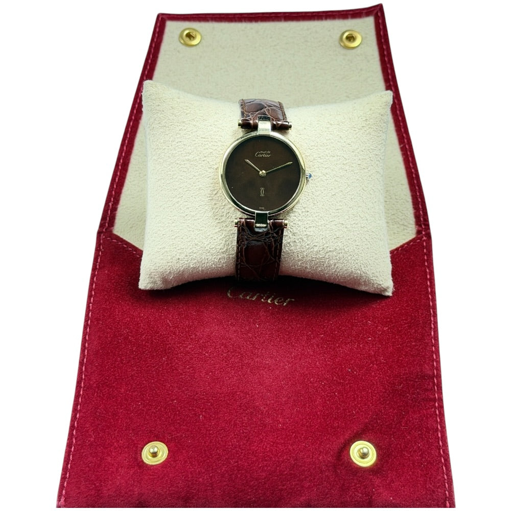 Cartier Vermeil Must 30mm Silber 925