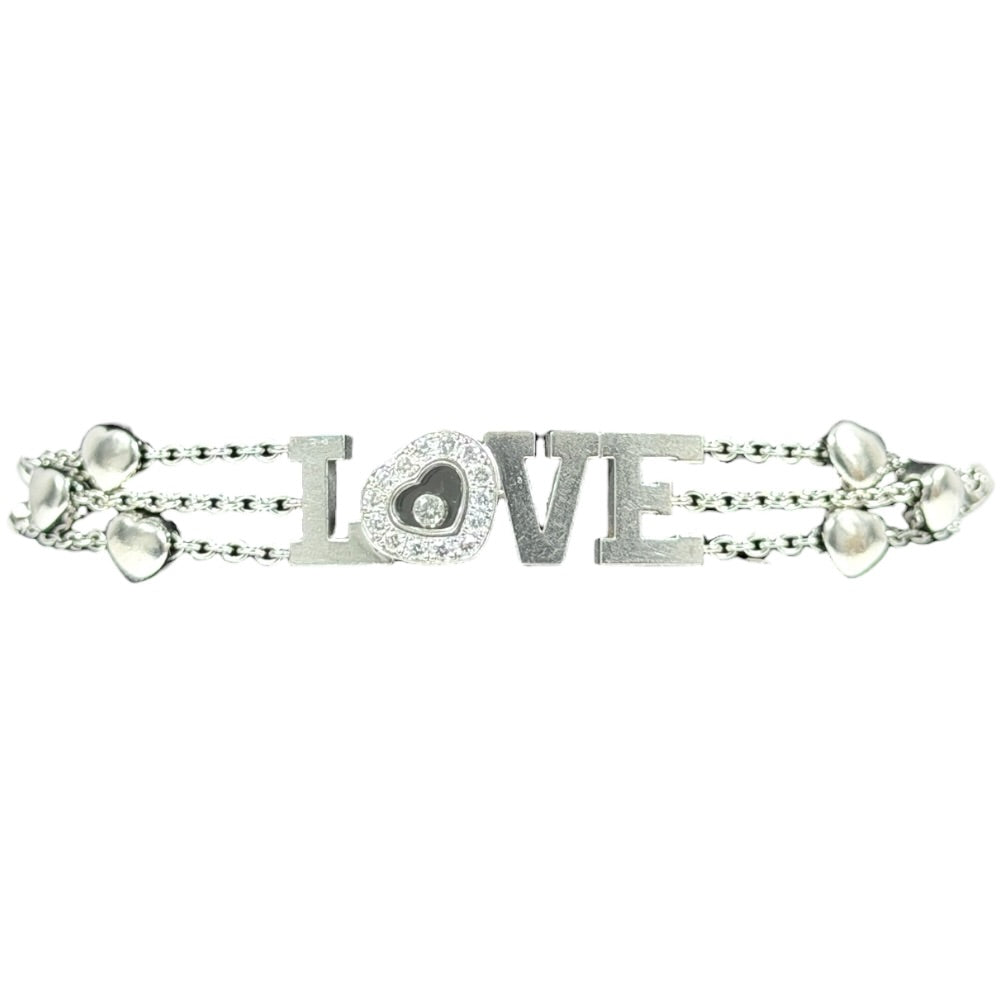 Chopard Happy Diamonds Love Bracelet 18K Weissgold auf Stargold.ch erhältlich.
