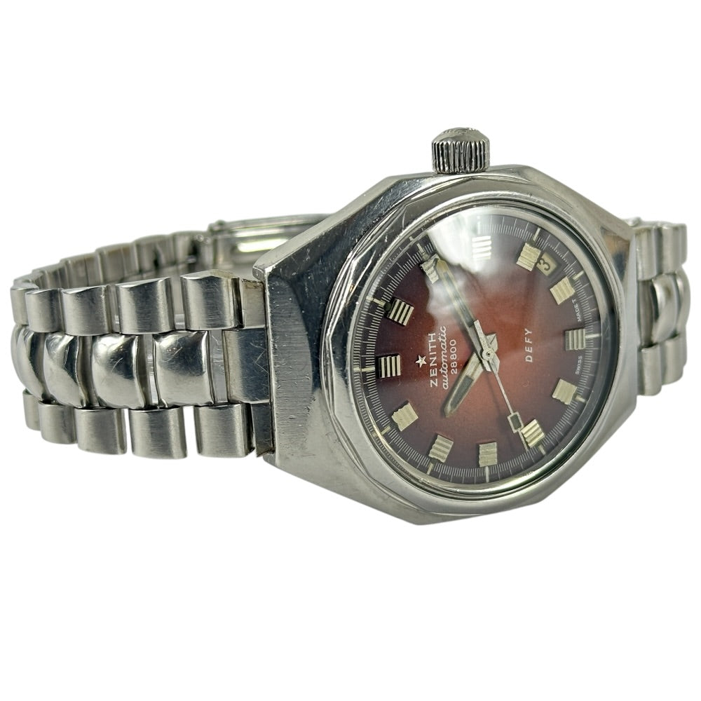 Zenith Defy 28800 Burgundy dial vintage