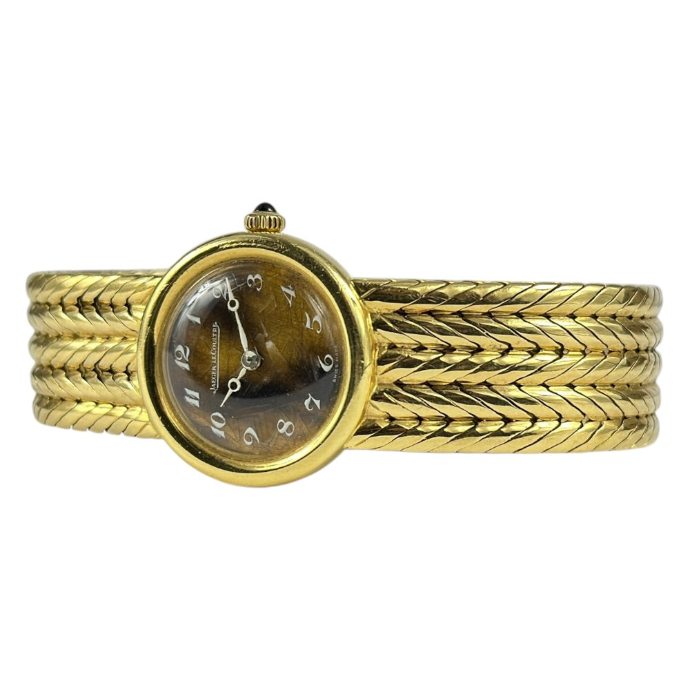 JAEGER-LECOULTRE in 18 Karat-750 Gold, Tigerauge Zifferblatt