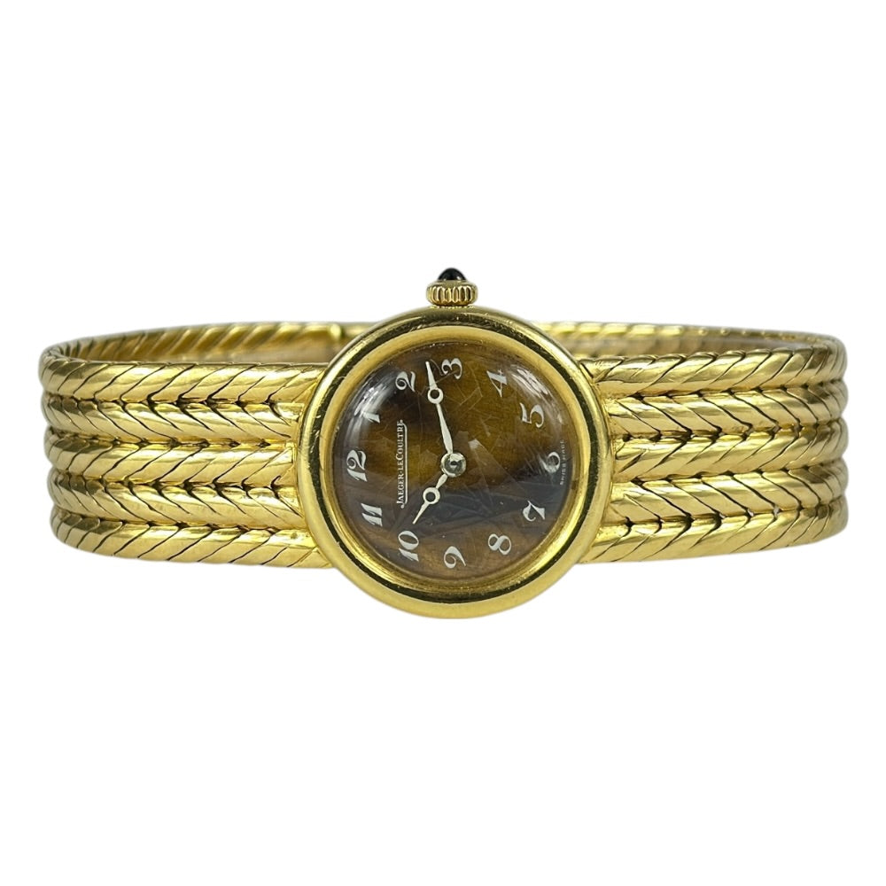 JAEGER-LECOULTRE in 18 Karat-750 Gold, Tigerauge Zifferblatt