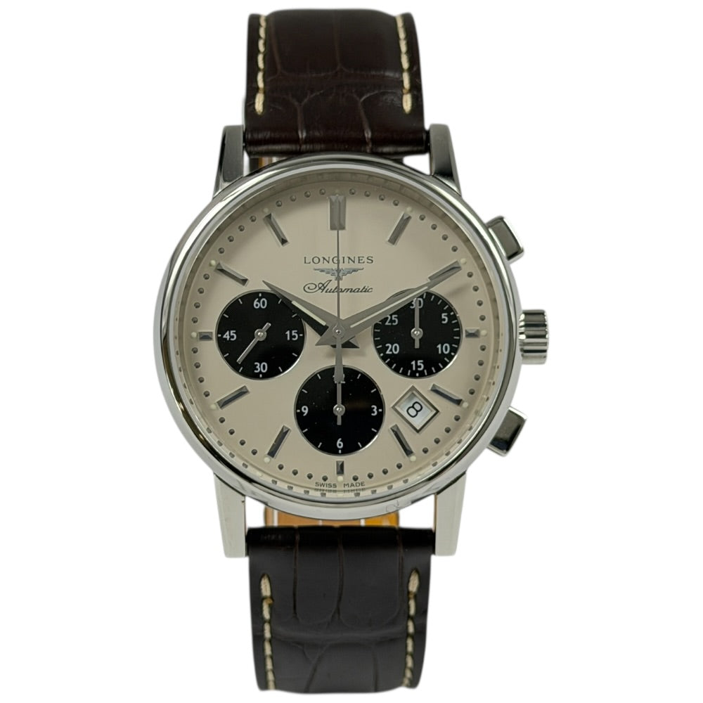 Longines Heritage Column-Wheel Chronograph - L2.733.4.02.2 auf Stargold.ch erhältlich.