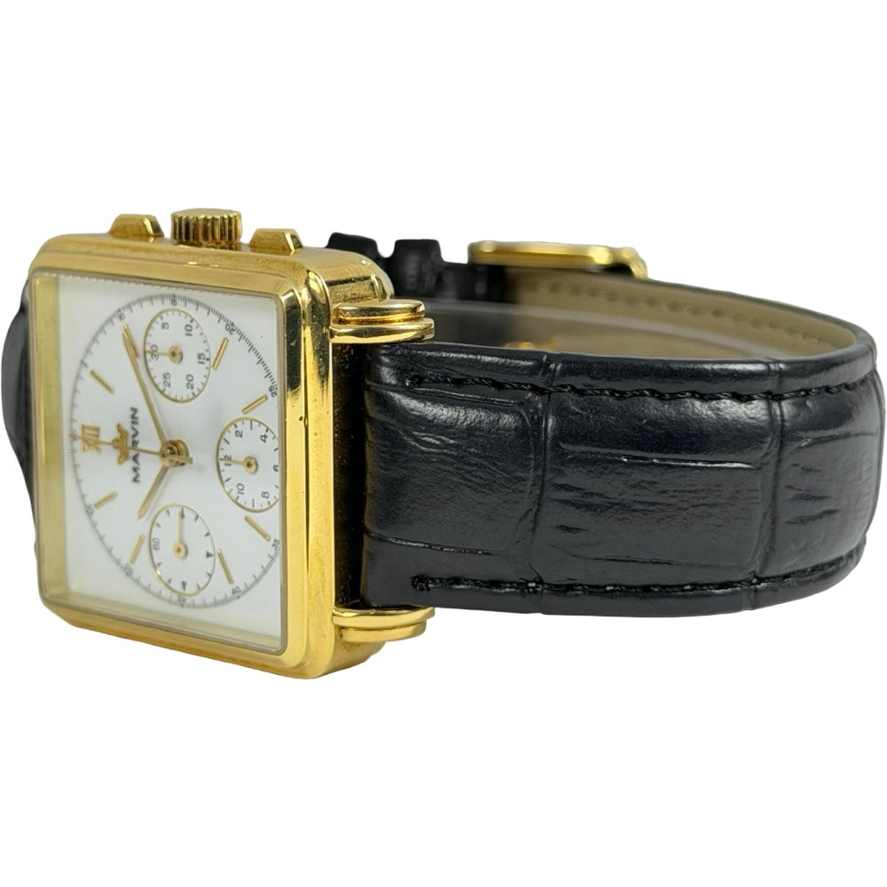 Marvin Handaufzug Chronograph Vintage Gold