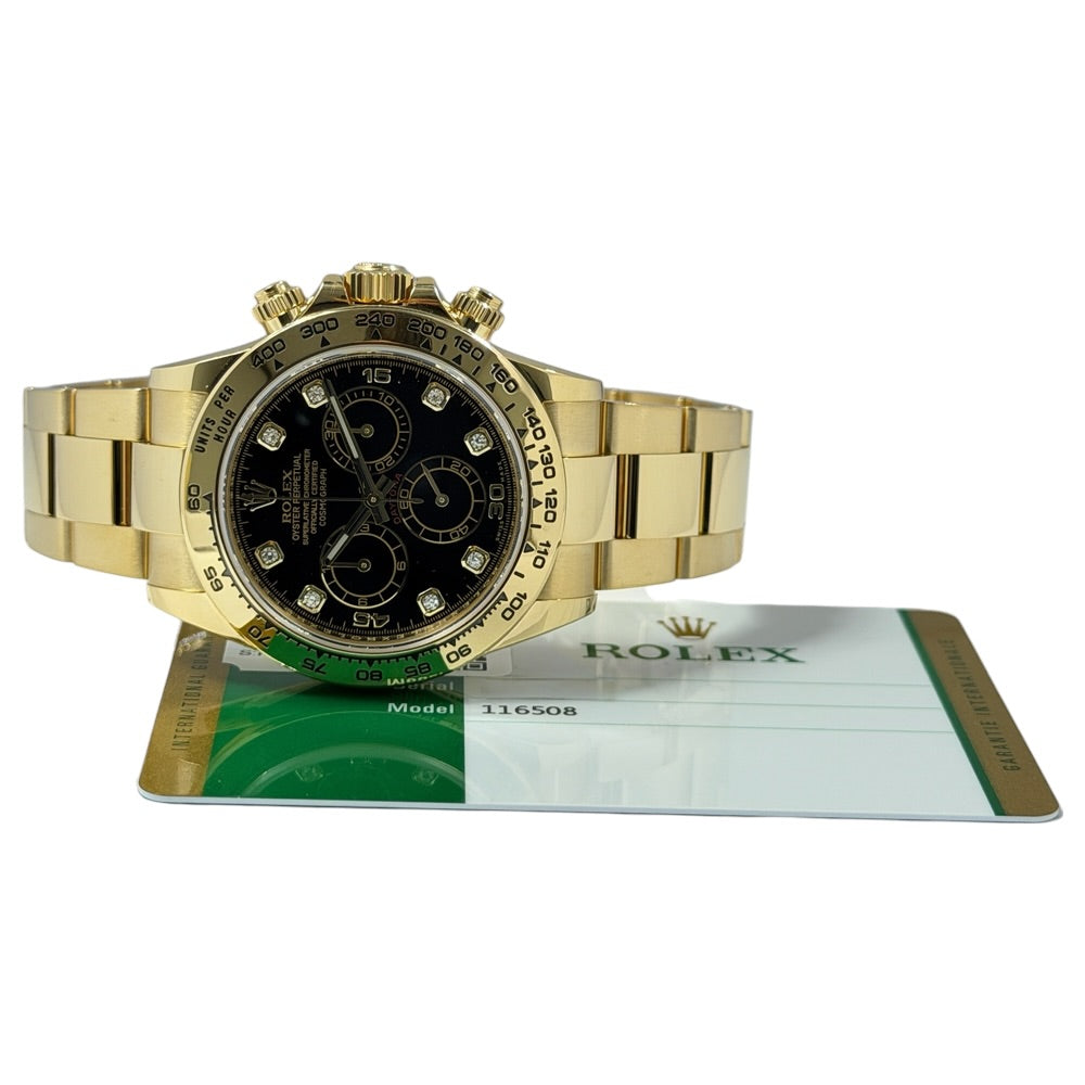 Rolex Cosmograph Daytona Schwarz Diamanten - 116508