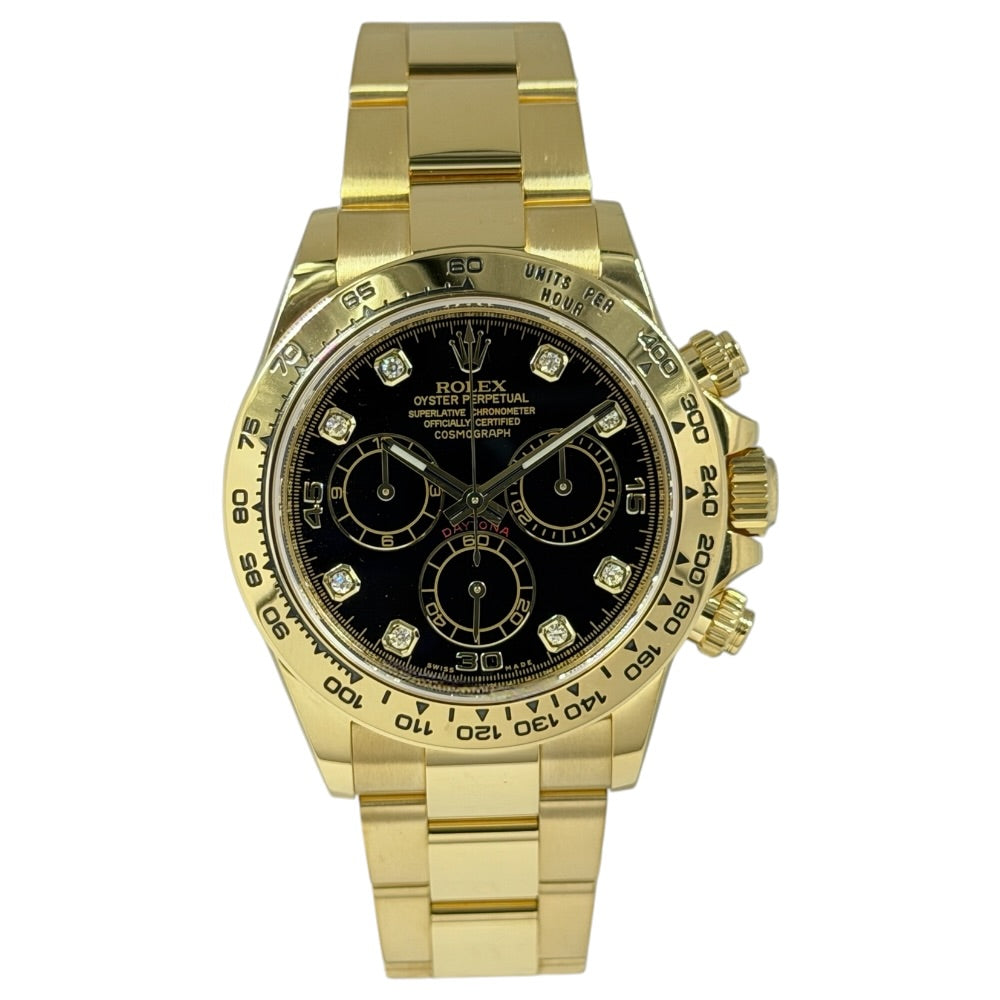 Rolex Cosmograph Daytona schwarz Diamanten - 116508 auf Stargold.ch erhältlich.