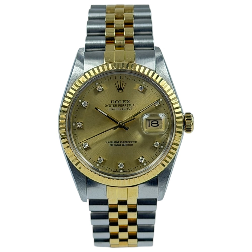 Rolex Datejust 36 mit Diamanten - 16233 auf Stargold.ch erhältlich.
