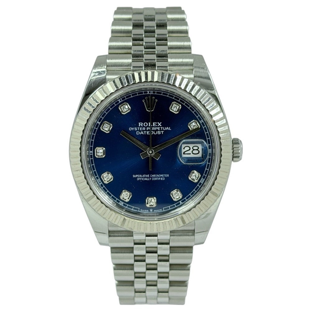 Rolex Datejust 41 Blau mit Diamond - 126334 auf Stargold.ch erhältlich.