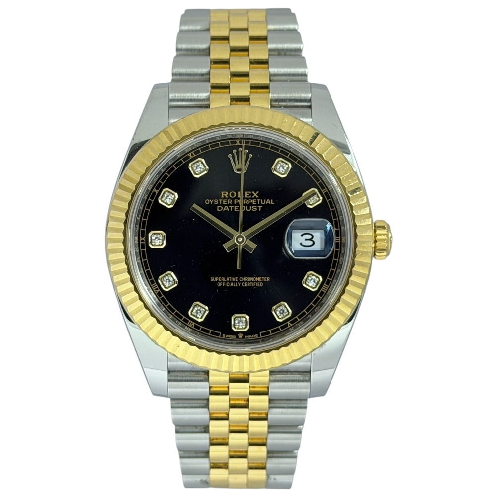 Rolex Datejust 41 Schwarz mit Diamanten - 126333 auf Stargold.ch erhältlich.