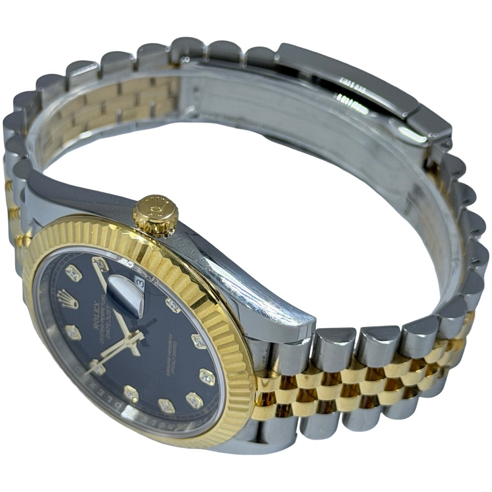 Rolex Datejust 41 Schwarz mit Diamanten - 126333
