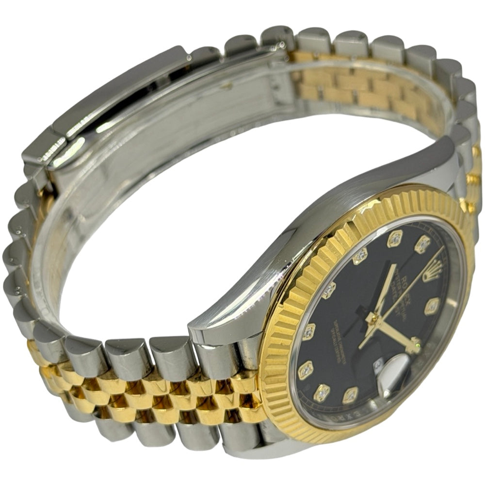 Rolex Datejust 41 Schwarz mit Diamanten - 126333