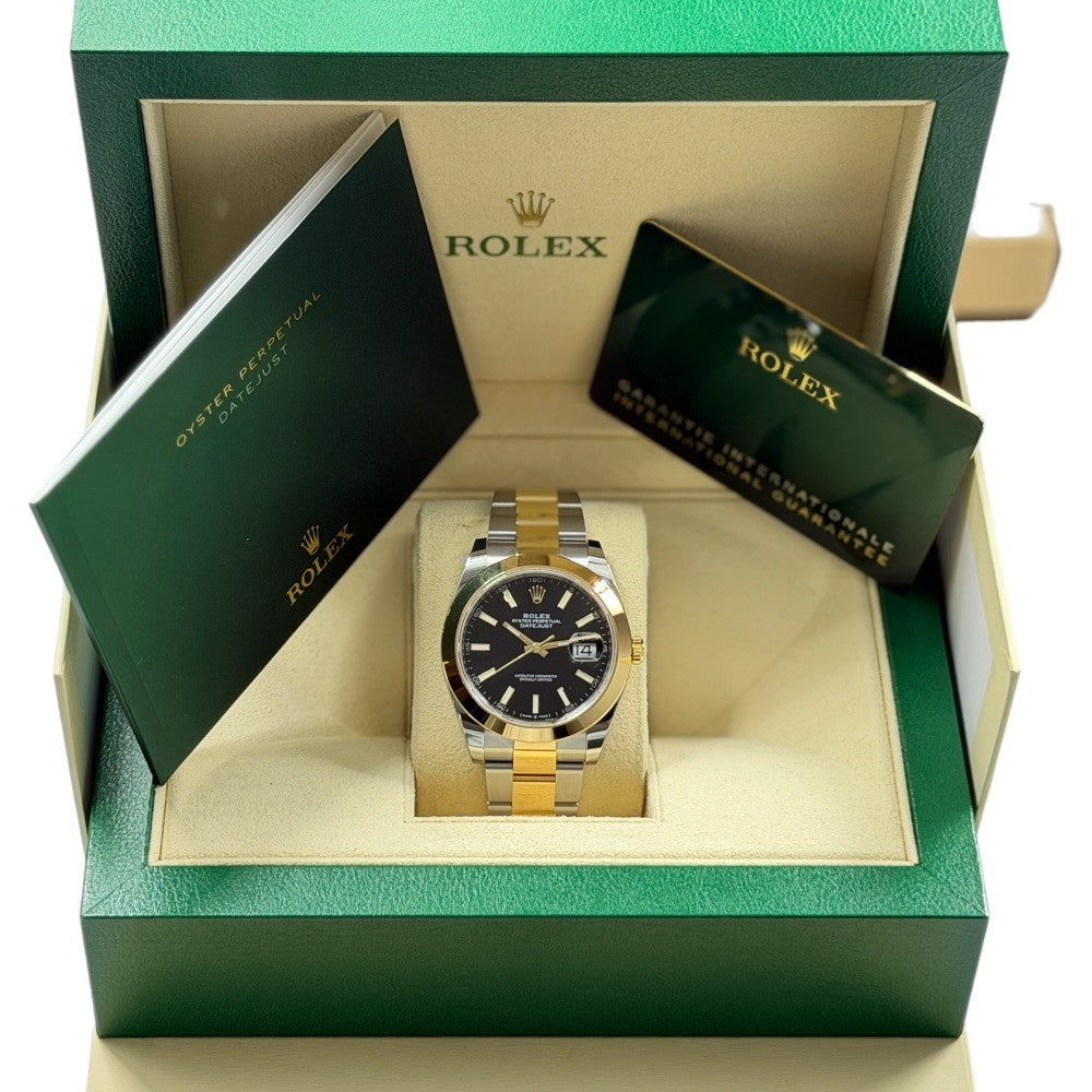 Rolex Datejust 41 black Dial 18K Gold/Stahl - 126303