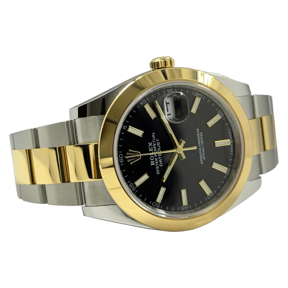 Rolex Datejust 41 black Dial 18K Gold/Stahl - 126303