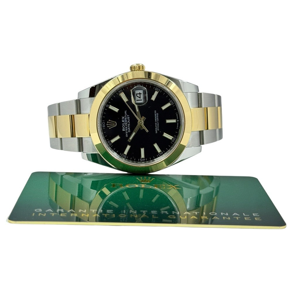 Rolex Datejust 41 black Dial 18K Gold/Stahl - 126303
