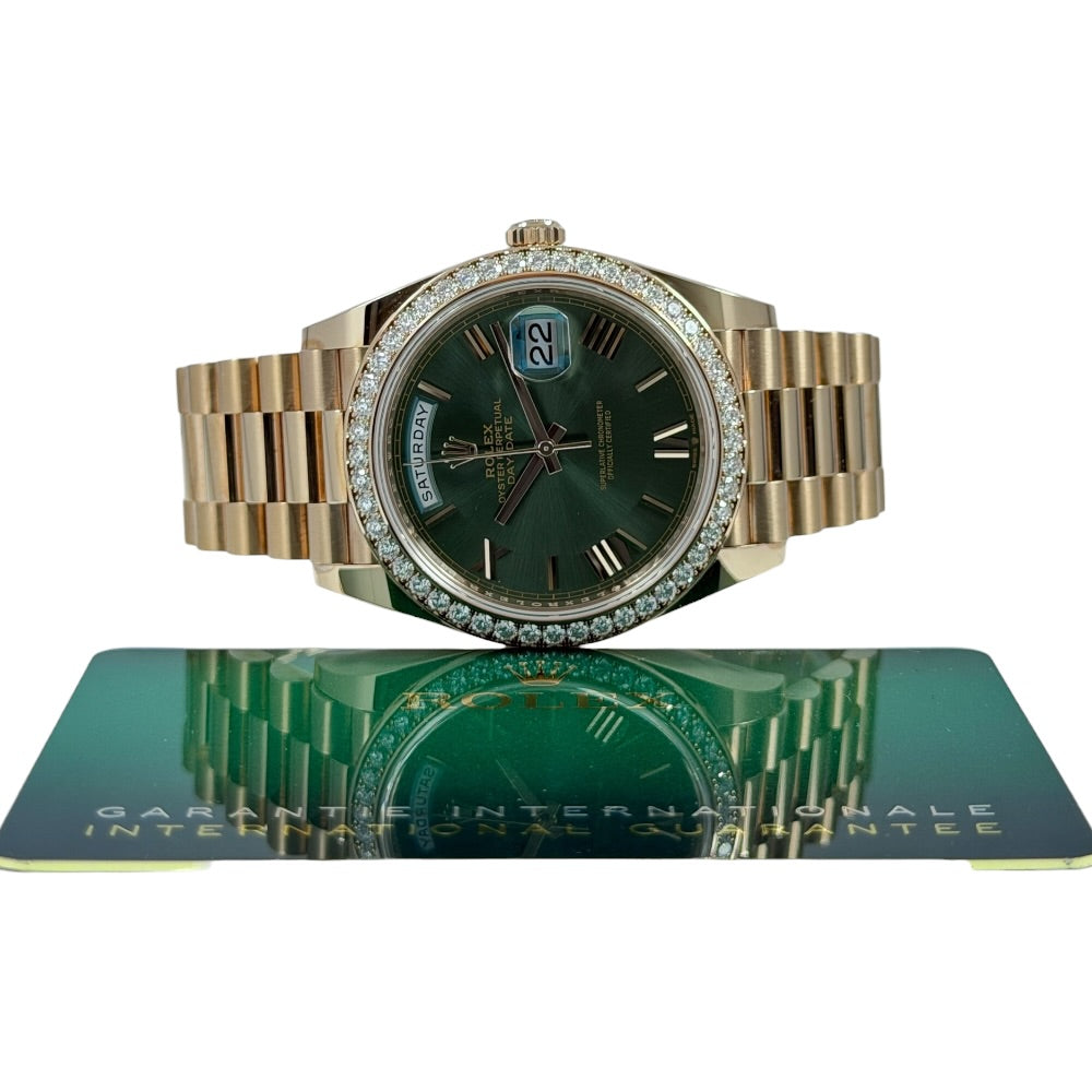 Rolex Day-Date 40 Green Dial Diamond - 228345RBR