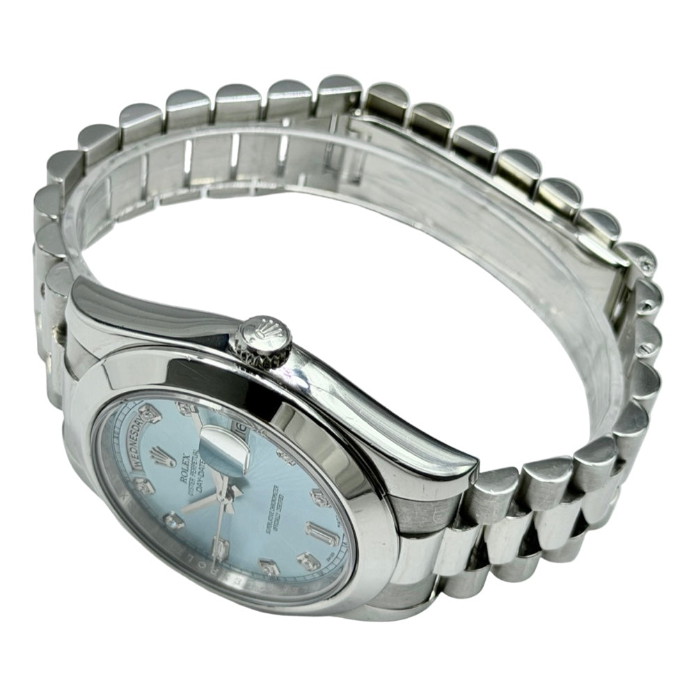 Rolex Day-Date II Platin Ice Blue Diamond - 218206