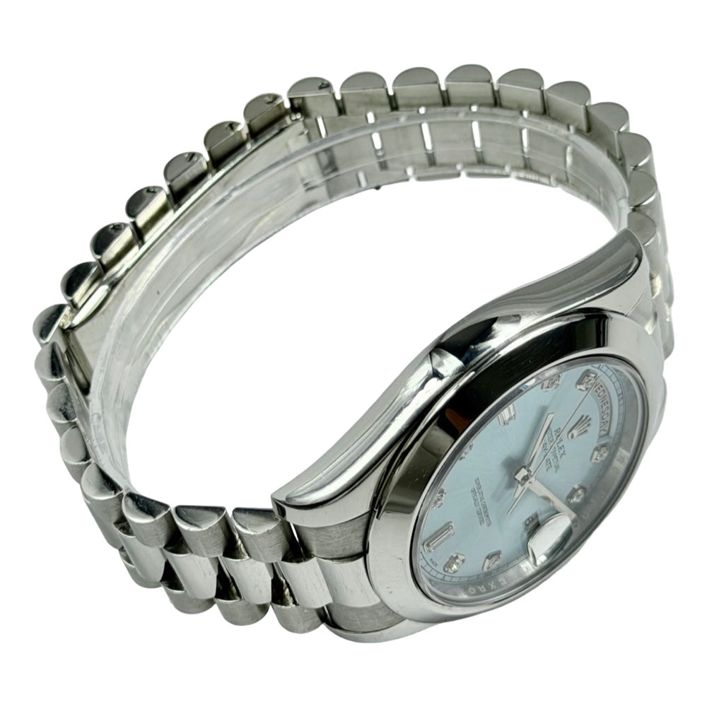 Rolex Day-Date II Platin Ice Blue Diamond - 218206