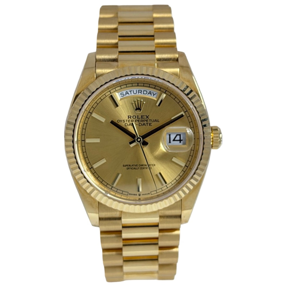 Rolex Day-Date President Champagner 36 - 128238 auf Stargold.ch erhältlich.
