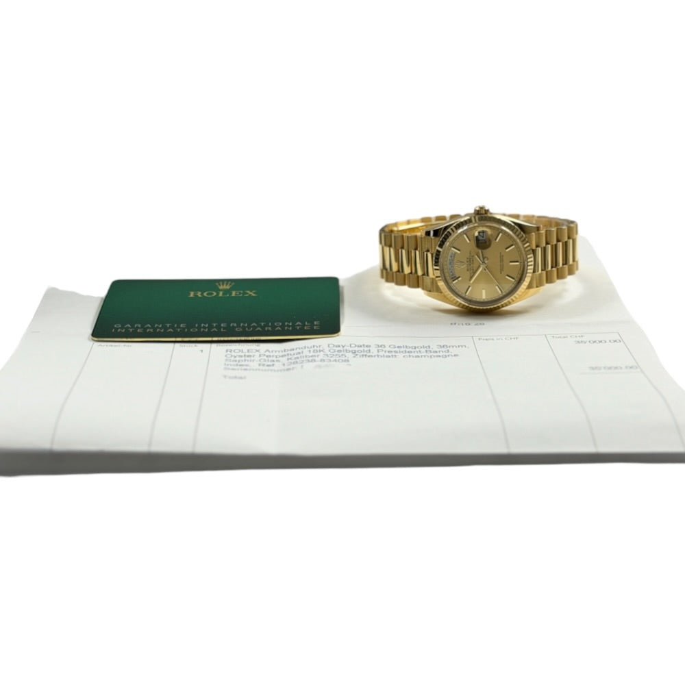 Rolex Day-Date President Champagner 36 - 128238