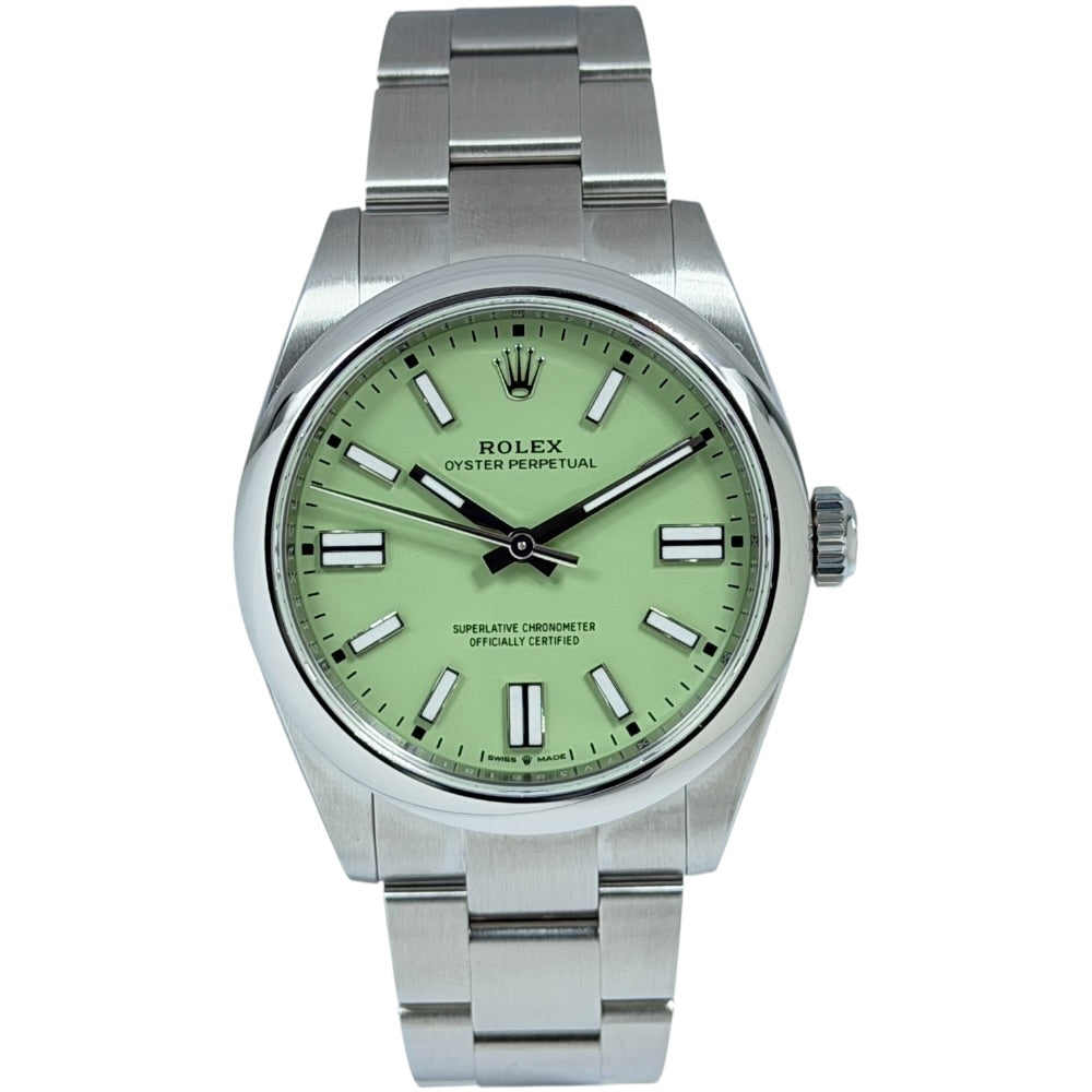 Rolex Oyster Perpetual 41 Pistachio - 134300 auf Stargold.ch erhältlich.