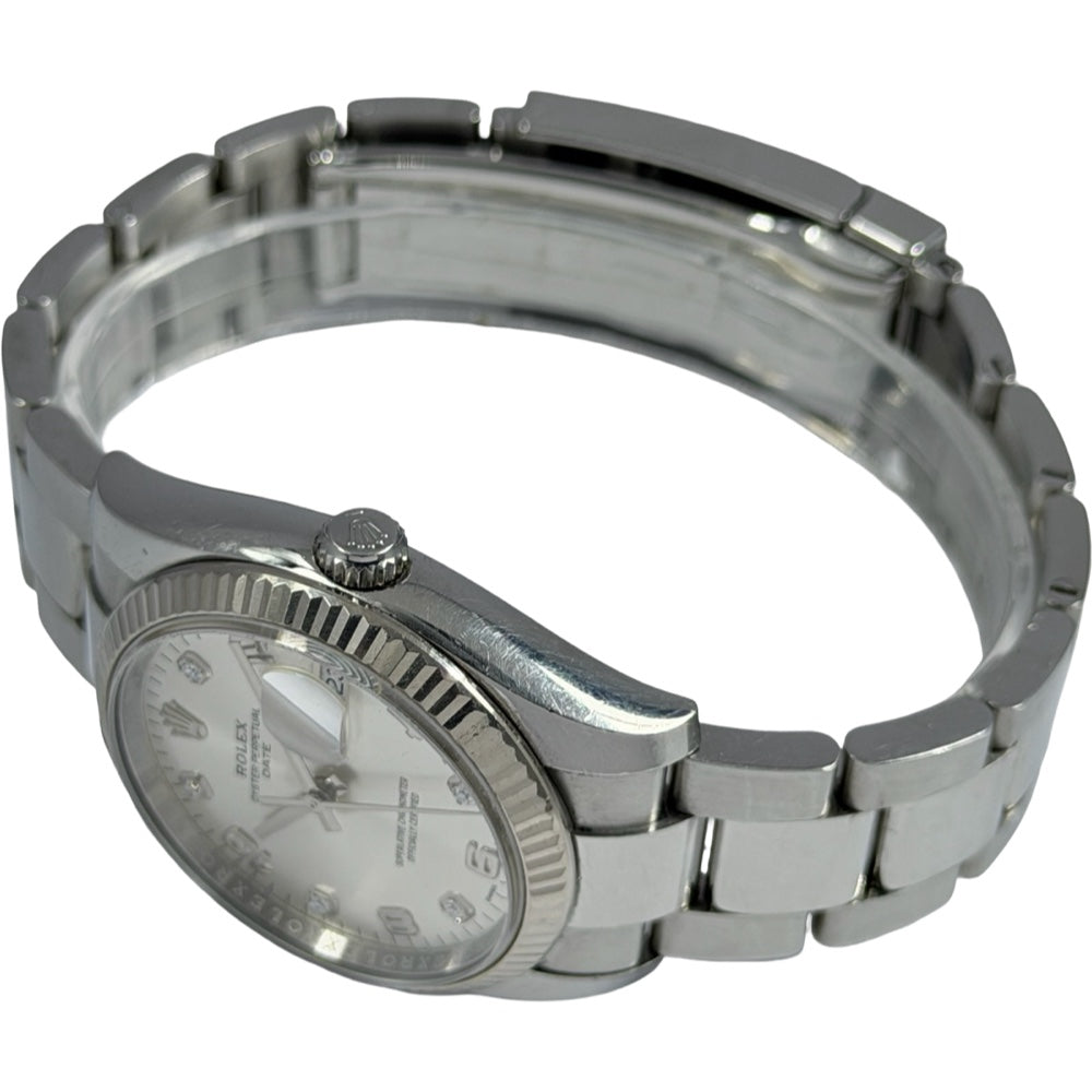 Rolex Oyster Perpetual Date mit Diamanten - 115234