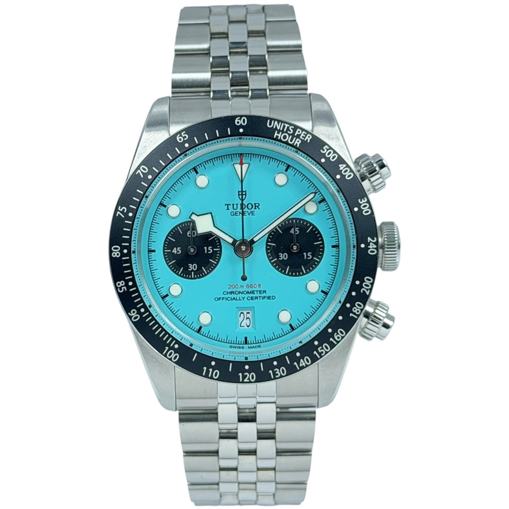 Tudor Black Bay Chrono Flamingo blue - 79360N-0024 auf Stargold.ch erhältlich.