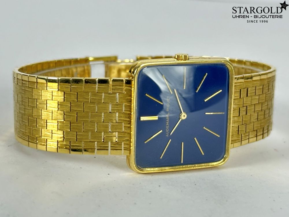 Audemars Piguet 18K Gold Vintage - rare-blue dial