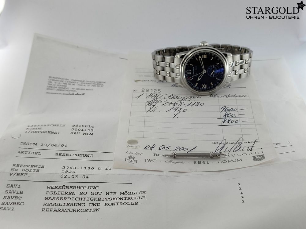 Blancpain Léman Moonphase - 2763-1130A-53 - 38 mm - 5290 CHF Zürich