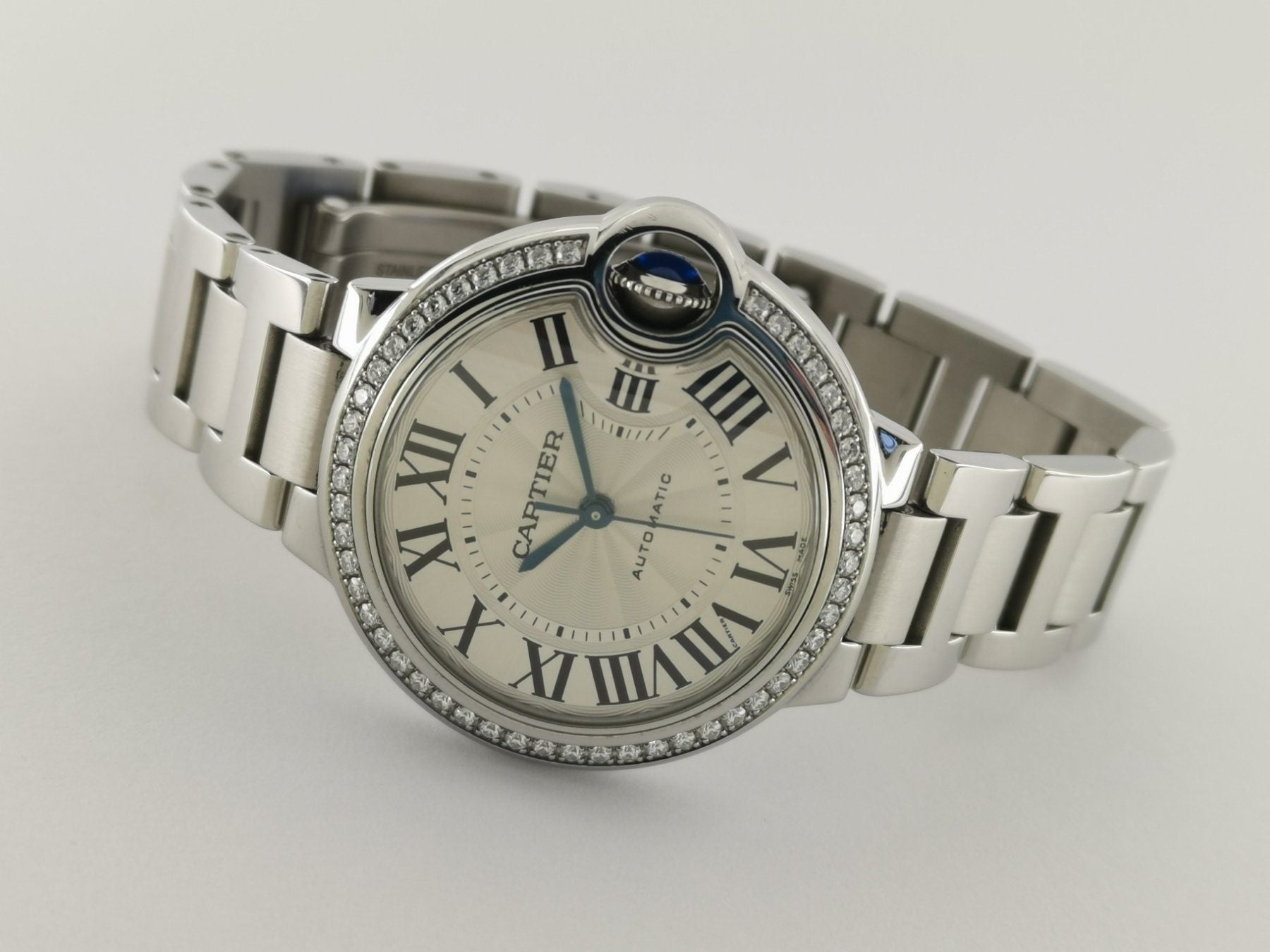 Cartier Ballon Bleu with diamonds
