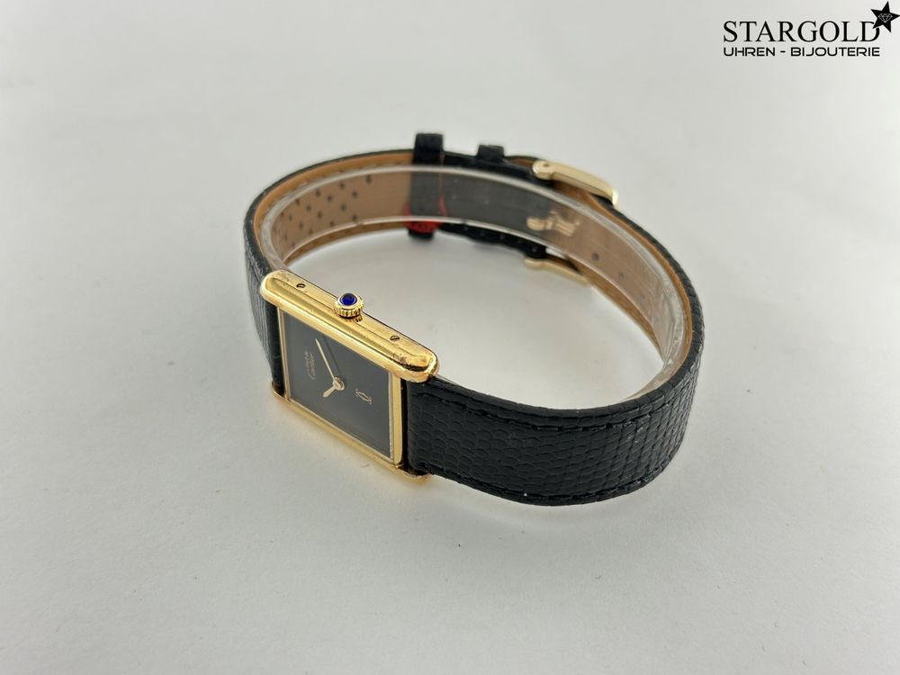 Cartier Tank Plain Onyx Zifferblatt Large