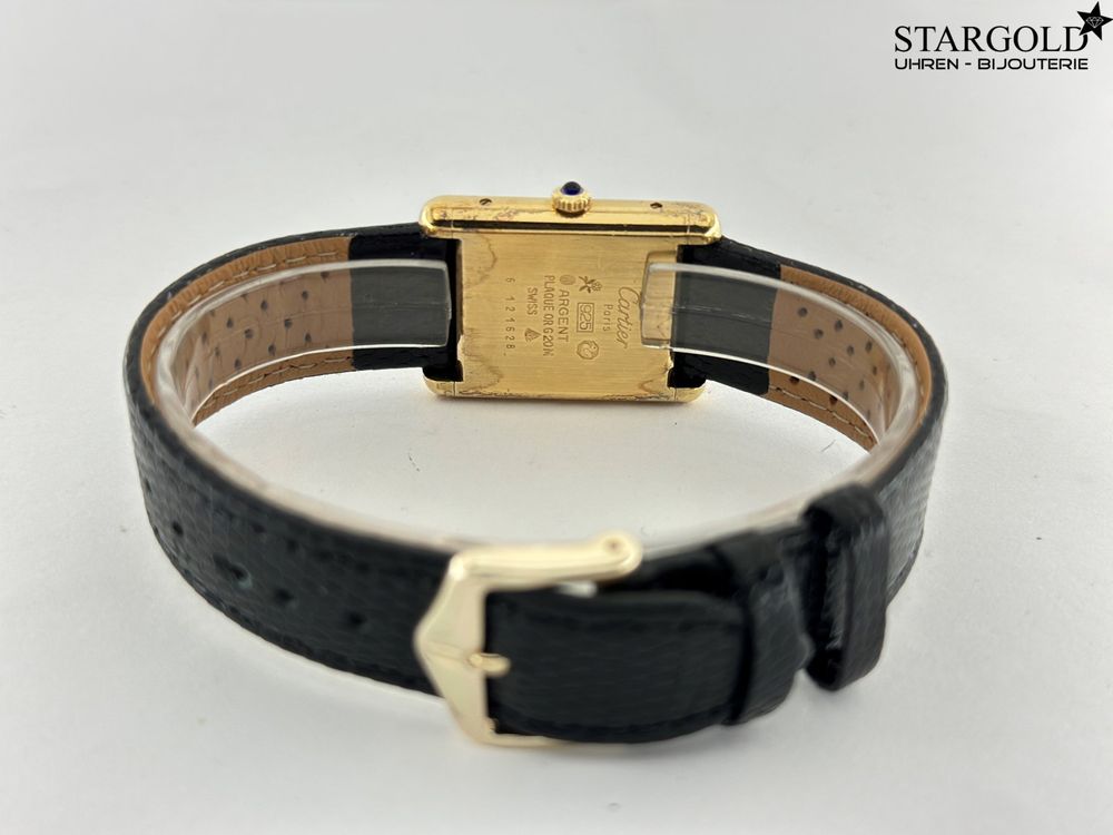 Cartier Tank Plain Onyx Zifferblatt Large