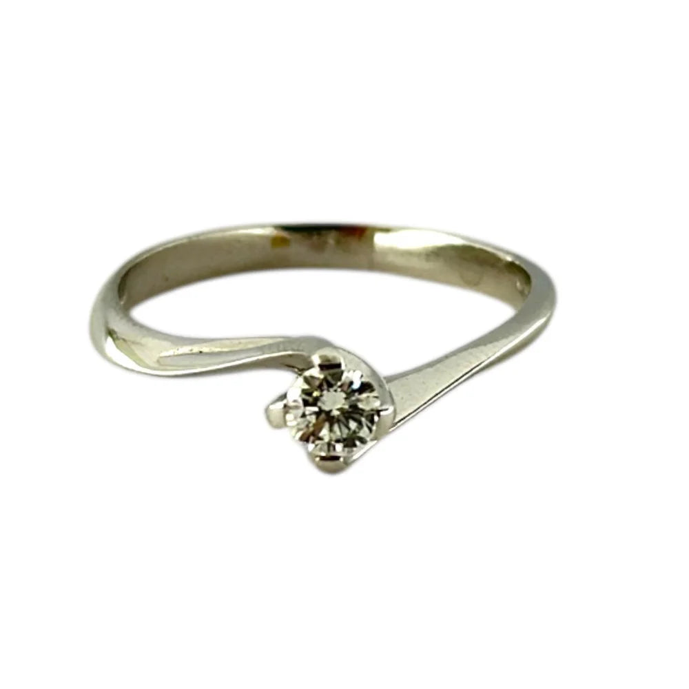 18K white gold ring with sapphire - RING05122