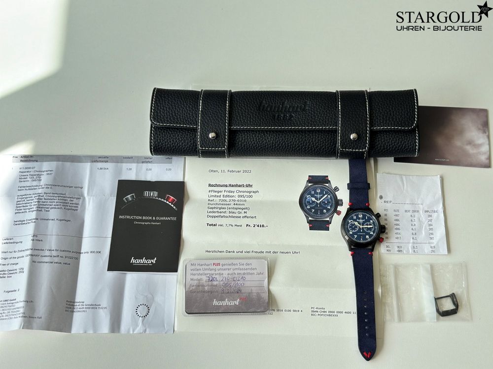 Hanhart Flieger Friday Limited Edition - 095100 - 42 mm - 2290 CHF Zürich