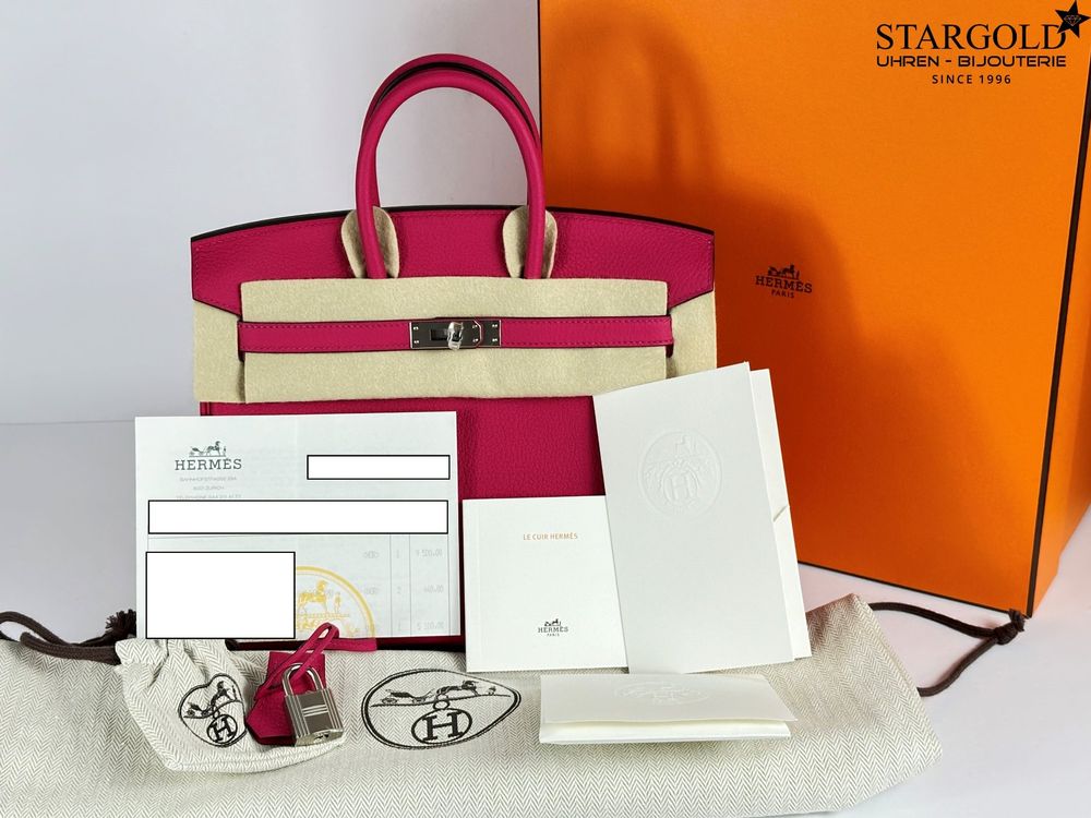 Hermès Original Birkin Bag 25 rose Mexico