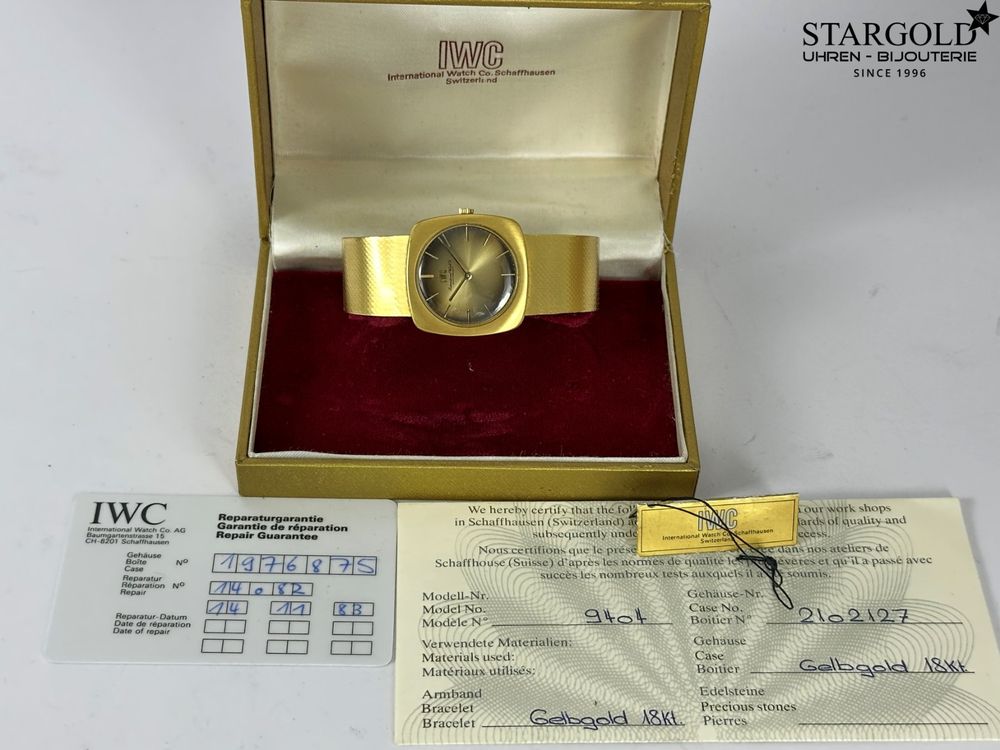 IWC 18 carat - 750 gold vintage, rare dial