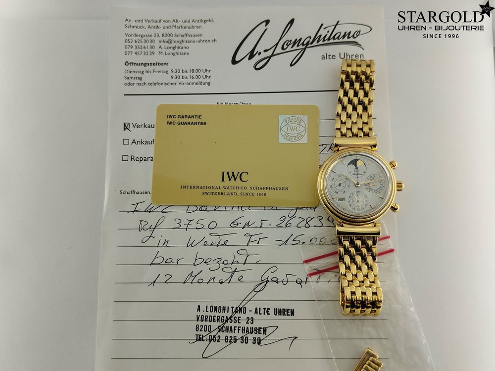 IWC Da Vinci Perpetual Calendar Gold - IW3750 - 39 mm - 15290 CHF Zürich