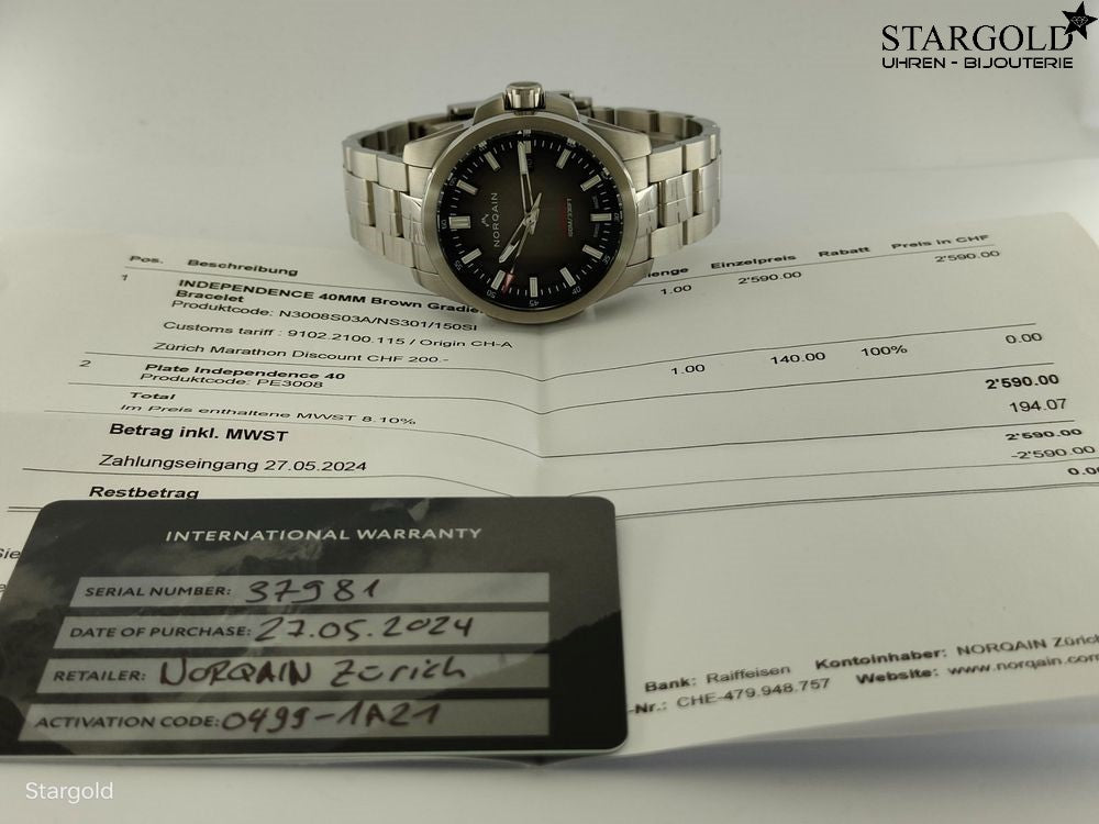 Norqain Independence - NOR2006 - 40mm - 1900 CHF Zürich