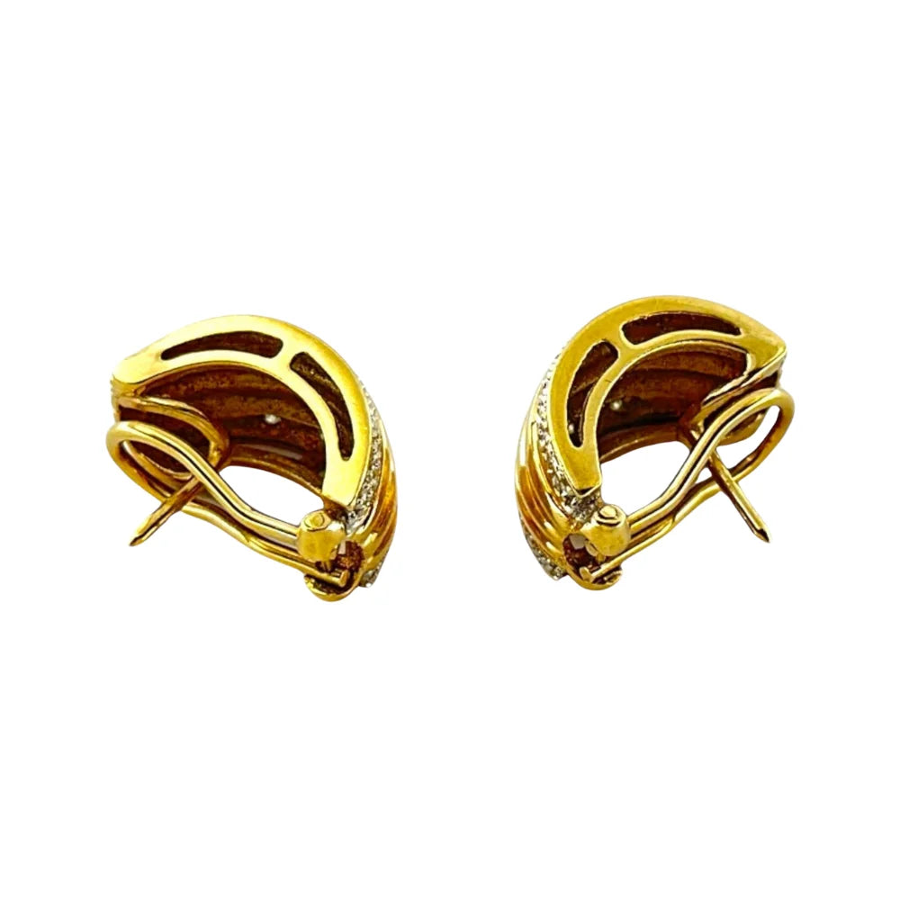 Ohrring 18K Gelbgold 750 mit Diamanten