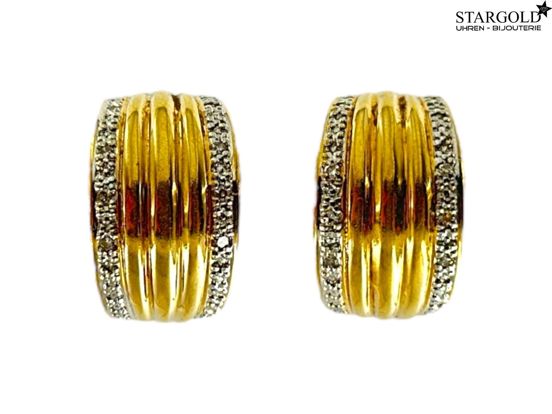 Ohrring 18K Gelbgold 750 mit Diamanten - 990 CHF Zürich
