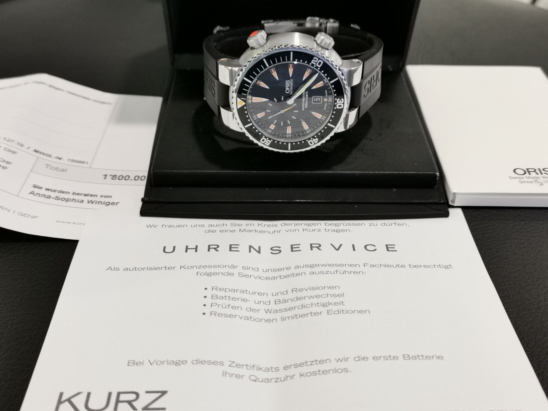 Oris Aquis Small Second Date